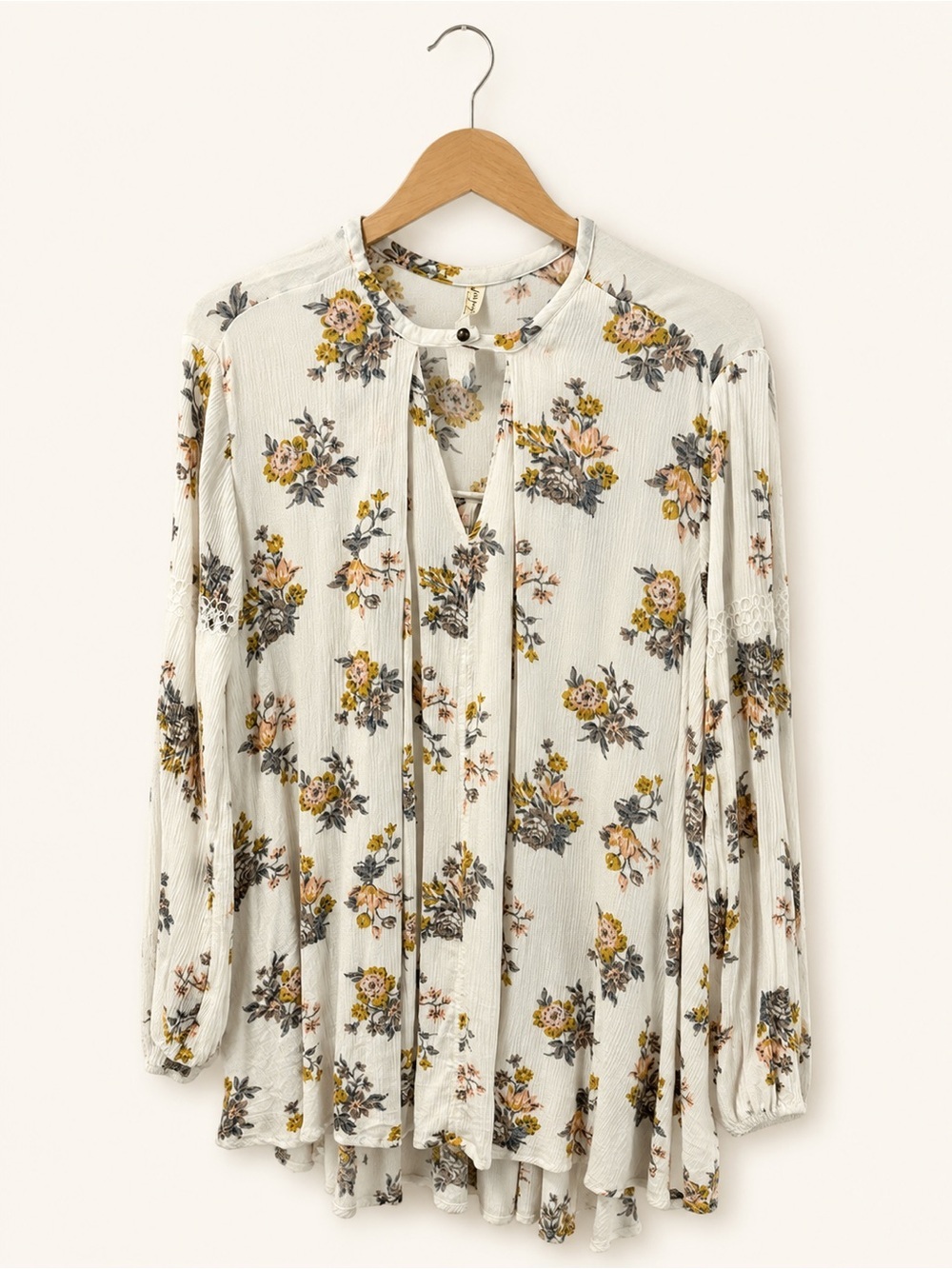 Free People Floral Babydoll Tunic Top – Small